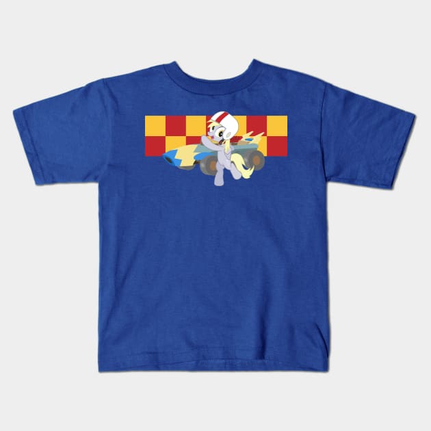 Derpy Racer GO! Kids T-Shirt by judacris